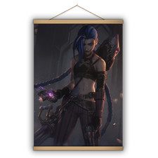 Póster colgante Arcano Jinx League of Legends rollo lienzo decoración de pared (20"x28")