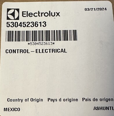 New 5304523613 Frigidaire Range Hood Control Board OEM