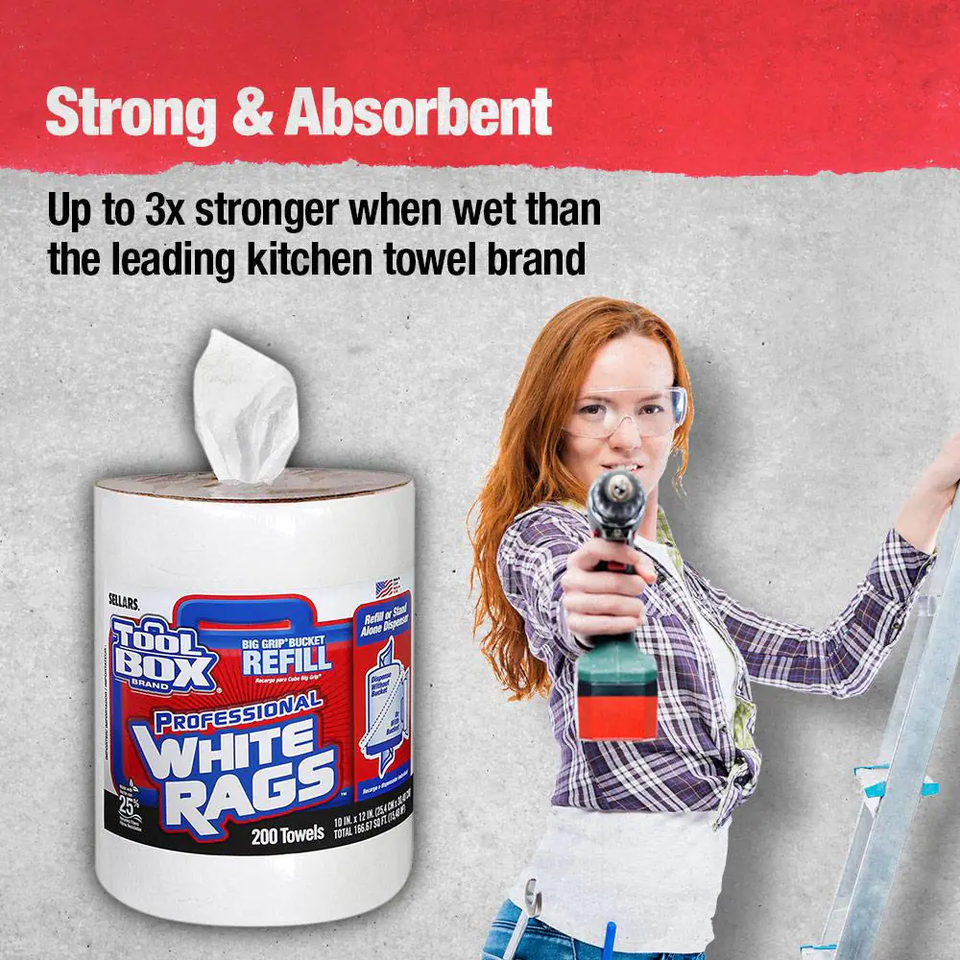 200Count Professional White Rags Refill eBay