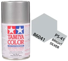 Tamiya 86041 PS-41 Bright Silver Polycarbonate Spray Paint 100ml TAM86041 - US