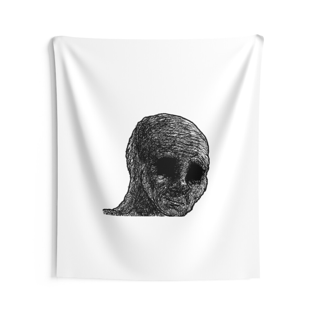 Sad Wojak Meme Wall Tapestry College Dorm Decor Flag Funnt | eBay