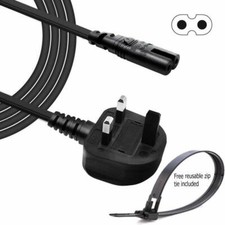 3m IEC C7 UK Mains Power Lead for LG LED TV 3 metre long cable