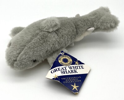 #ad NWT Smithsonian Oceanic Collection Great White Shark Mini Plush Toy 1995 $9.99