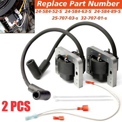 #ad 2PCS 32 707 01 S Ignition Coil For Kohler Engine SV735 0017 SV710 740 SV810 840 $37.99