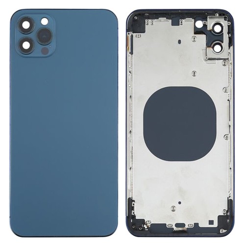 Back Housing Cover Without Parts For Apple Iphone 12 Pro Max Pacific Blue Ebay