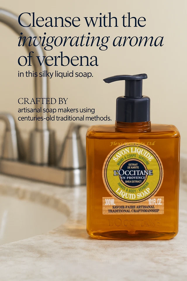 NEW L’OCCITANE Verbena Liquid Soap 300ml – Citrus-Fresh Hand & Body Wash - Image 4 of 4