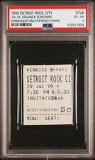 Detroit Rock City Movie Film Ticket Stub Advance Screening Simmons Stanley PSA 4