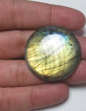 Natural Labradorite Cabochon Round Shape 84.40 ct Loose Gemstone H 5121