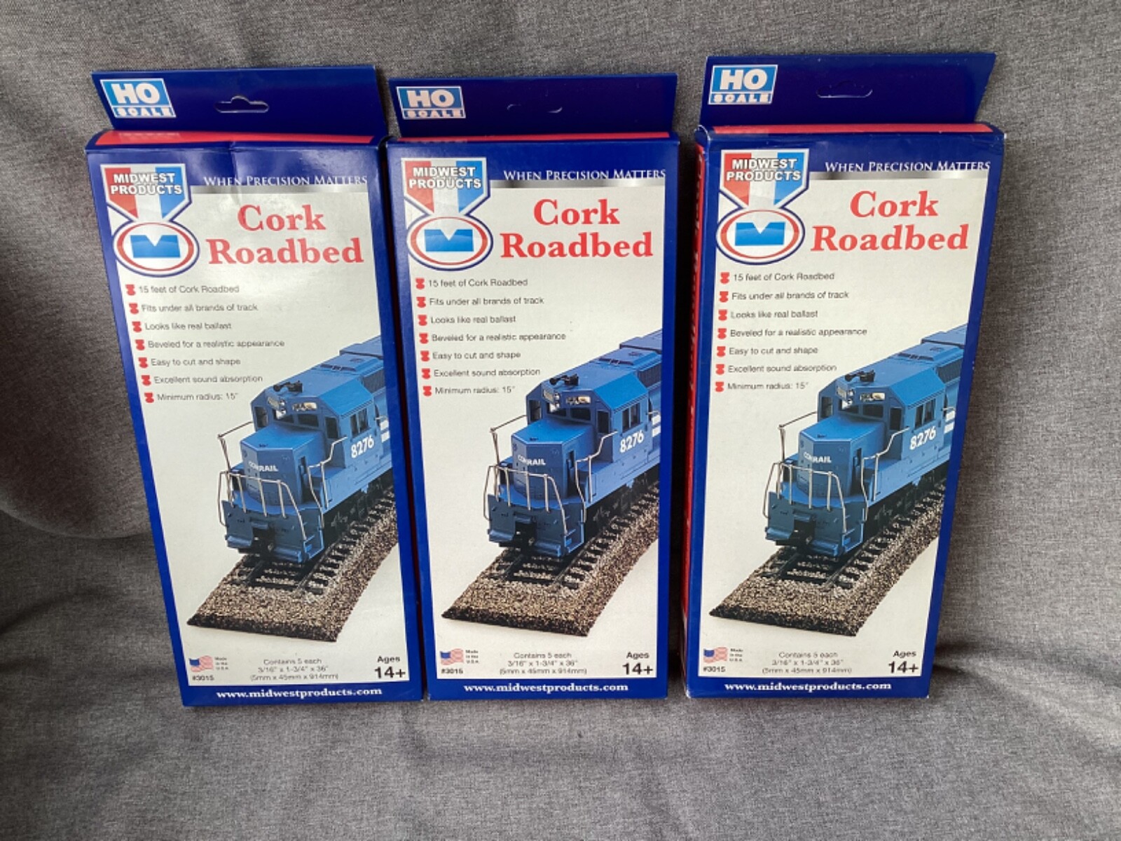 3 Boxes of Midwest Products HO Scale Cork Roadbed 3015 eBay