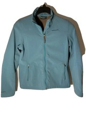 Kathmandu Womens Size 10 (m) Full Zip Fleece Lined Soft Shell Jacket In Blue