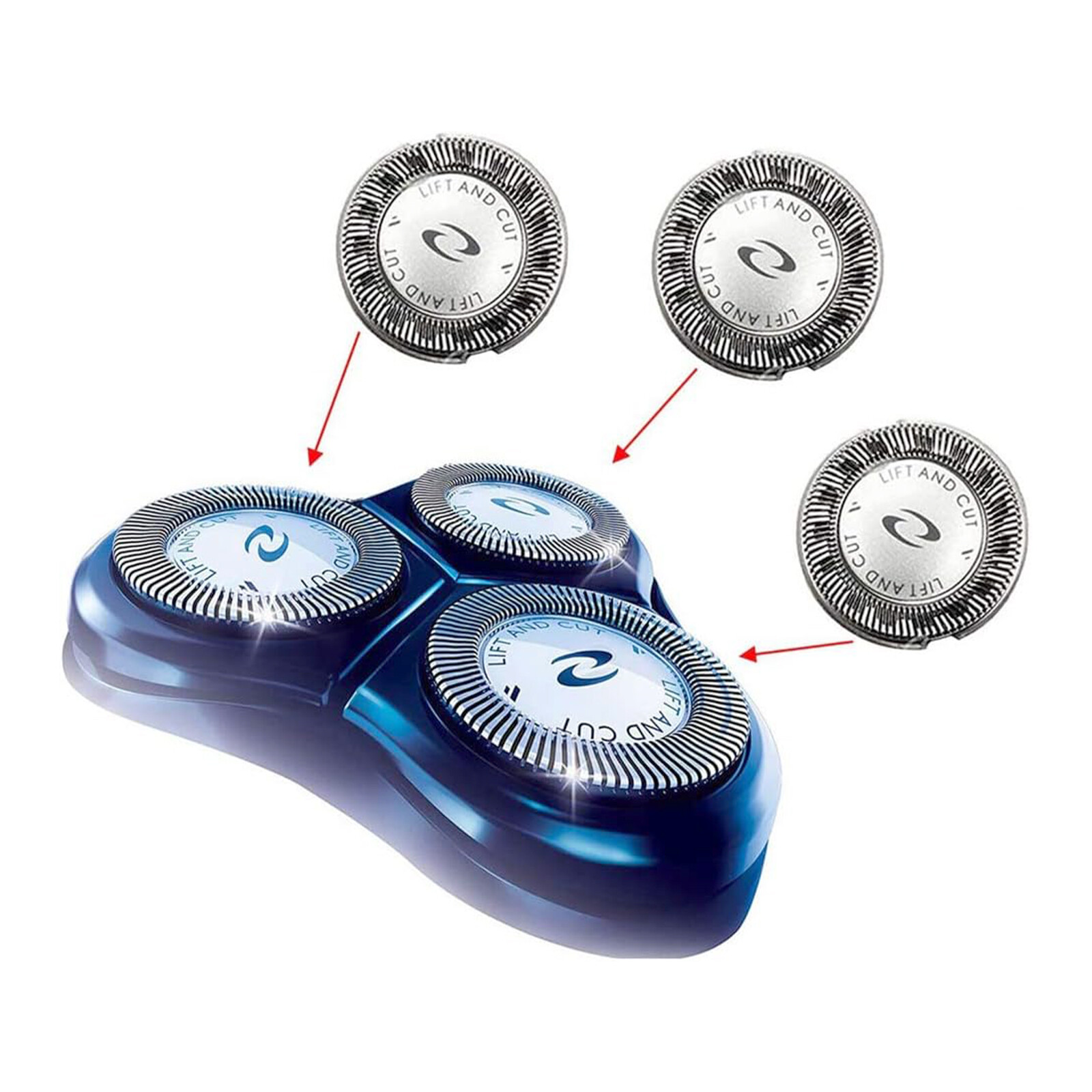 6pcs Replacement Shaver Heads Cutter for Philips Norelco HQ56 HQ55 HQ4 HQ3 Razor