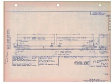 Vintage 1967 Milwaukee Road Railroad Blue Print Page 50 Ton Flexi-Van 7025-7049