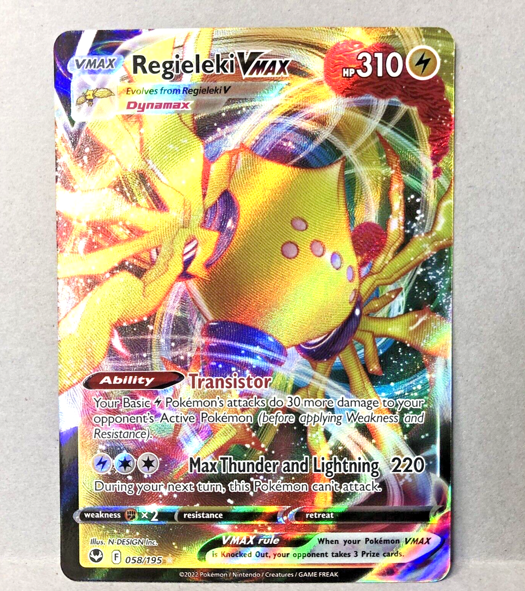 Regieleki VMAX 058/195 Silver Tempest Full Art Ultra Rare Pokemon