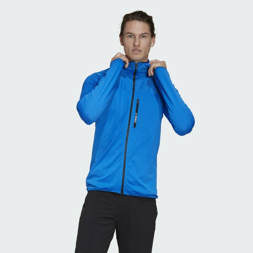 adidas tracerocker hooded fleece jacket