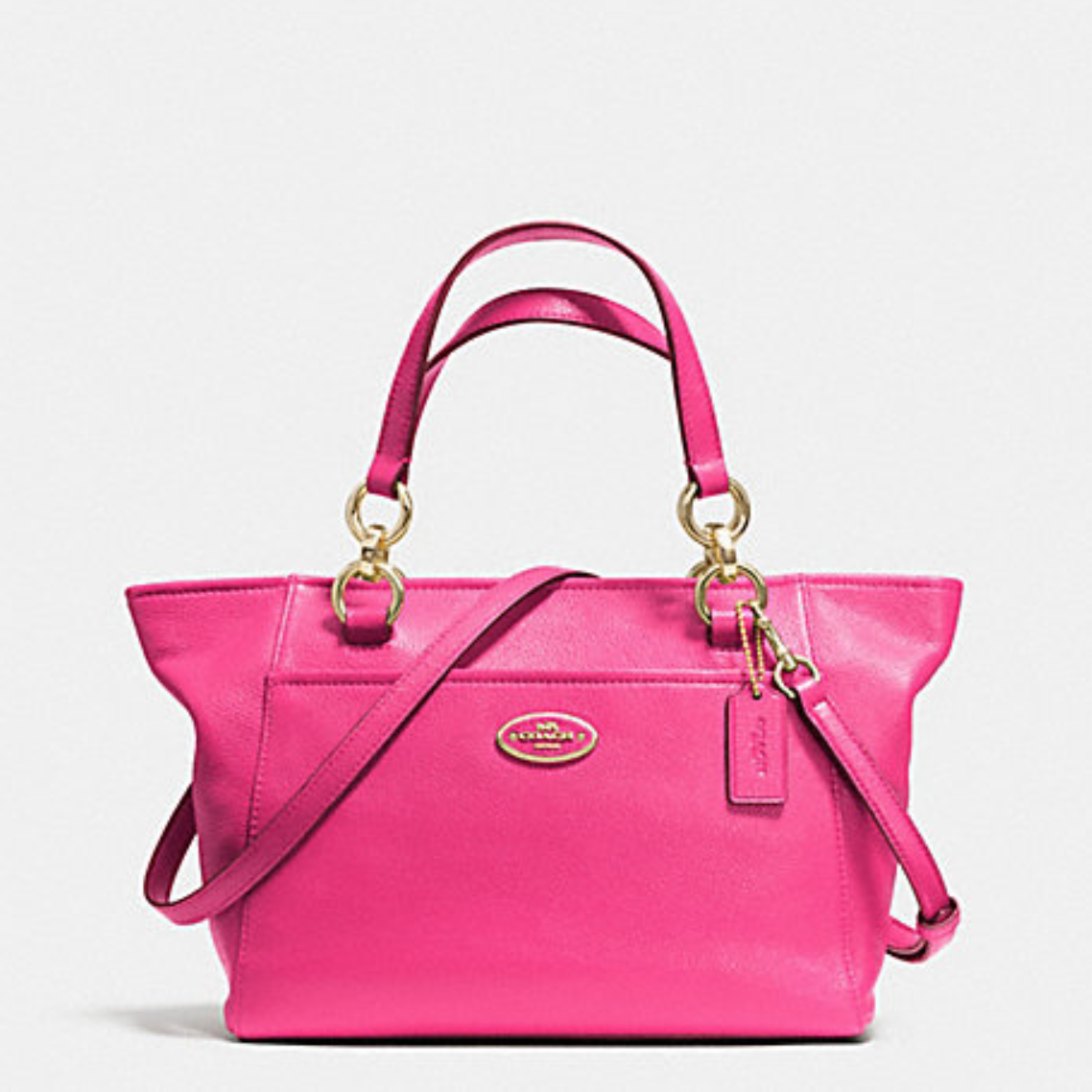 NWT Coach Mini Ellis Tote Crossbody Satchel in Pebble Leather Pink
