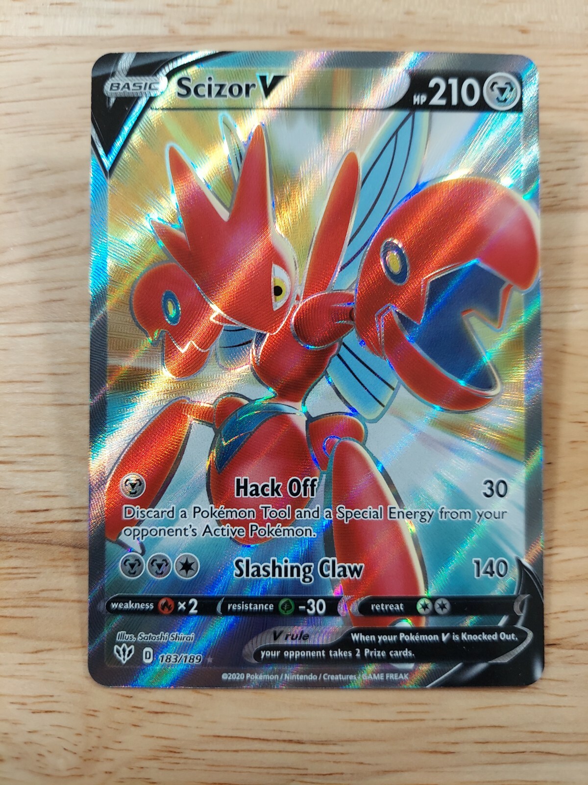 Scizor V 183/189 Darkness Ablaze NM Full Art Ultra Rare Pokemon Card