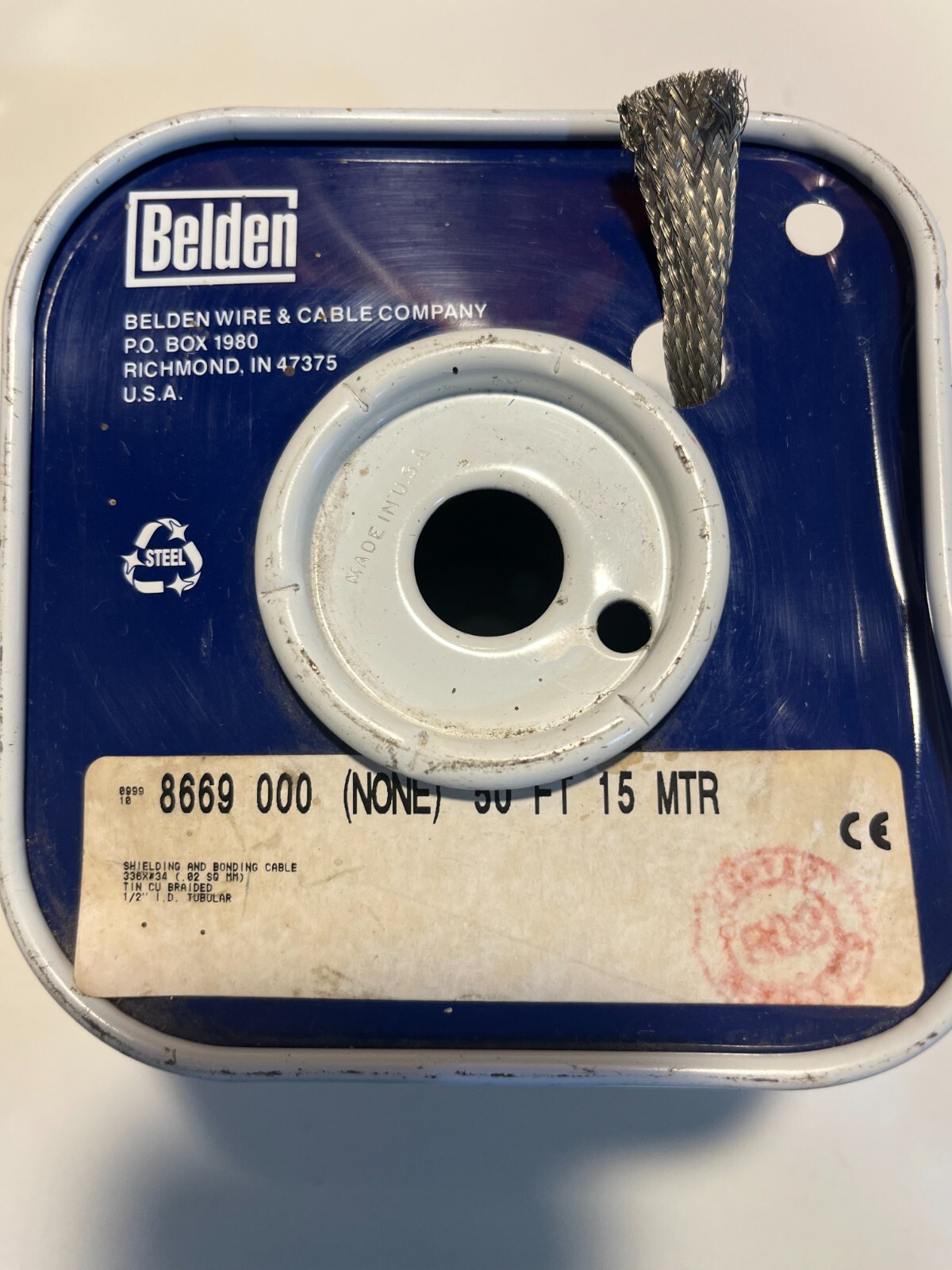 Belden 8669 35 Feet Tinned Copper 1/2" Shielding Bonding Cable