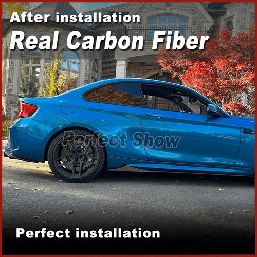 For BMW 2 Series F87 M2 M2C Coupe 2016-19 REAL Carbon Side Skirts Extension Lip - Picture 5 of 12