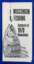 Vintage 1970 Wisconsin Fishing Summary of Regulations Brochure