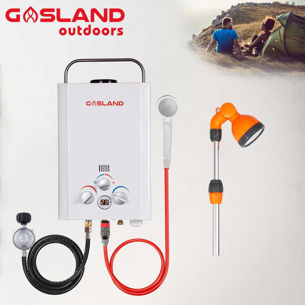Gasland Outdoor Hot Water System Camping Shower Stand Portable Tankless Heater eBay