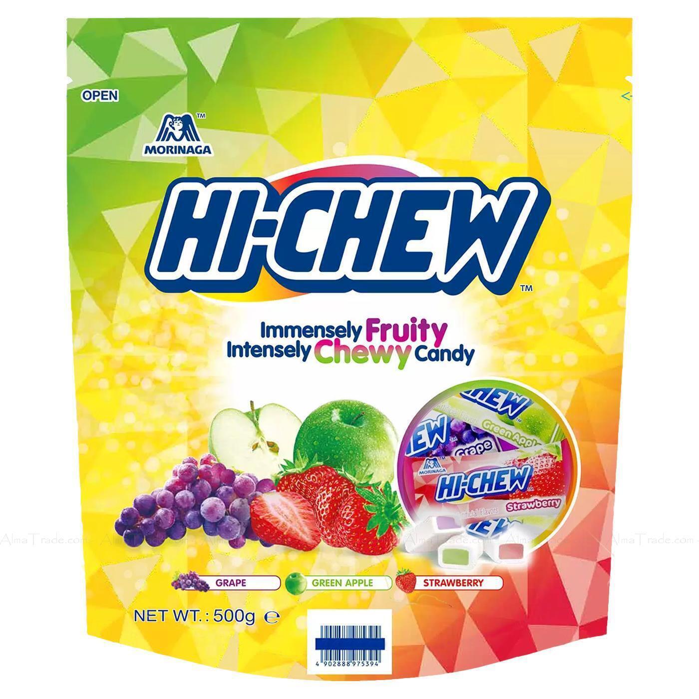 Hi-Chew Assorted Mix Fruit Chewy Sweets Double Layer Candy-500g BBD:(14/08/2026)
