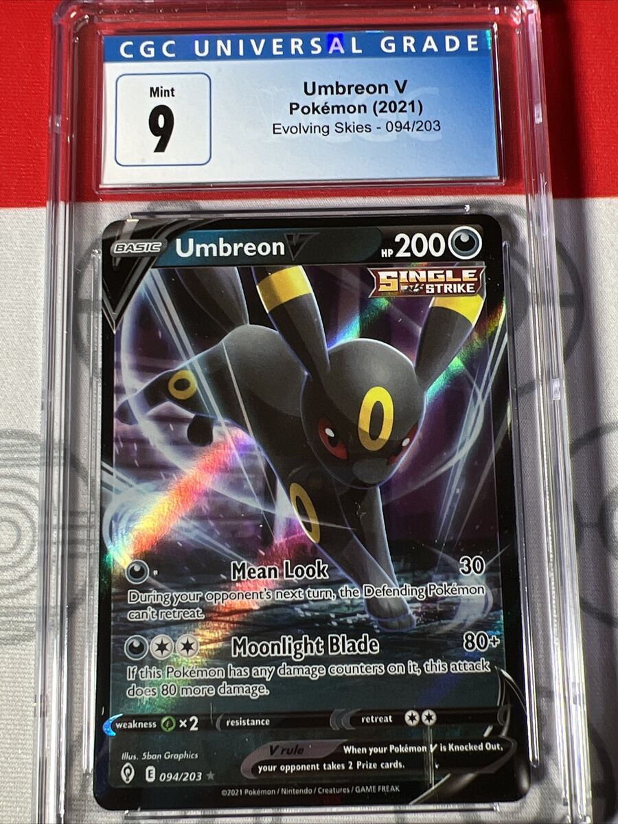 Pokemon TCG Umbreon V Evolving Skies Rare 094/203 CGC 9 | eBay Pokemon TCG Umbreon V Evolving Skies Rare 094/203 CGC 9 | eBay