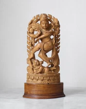 Old INDIA woodcarving, dancing Shiva Nataraja