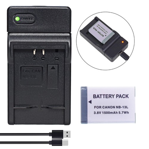 Chargeur Batterie ou Slim pour Canon NB-13L G1 G5 G7 G9 SX620 SX720 SX730 HS SX740 - Photo 6 sur 44