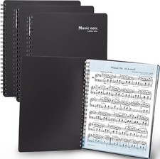 Lightweight Spiral Binder Organizer for Music Sheets - 3 Pack With Name Tags--