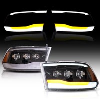 Vland Led-Scheinwerfer FüR 09–2018 Dodge Ram 1500/2500/3500 Mit Dynamischen DRL