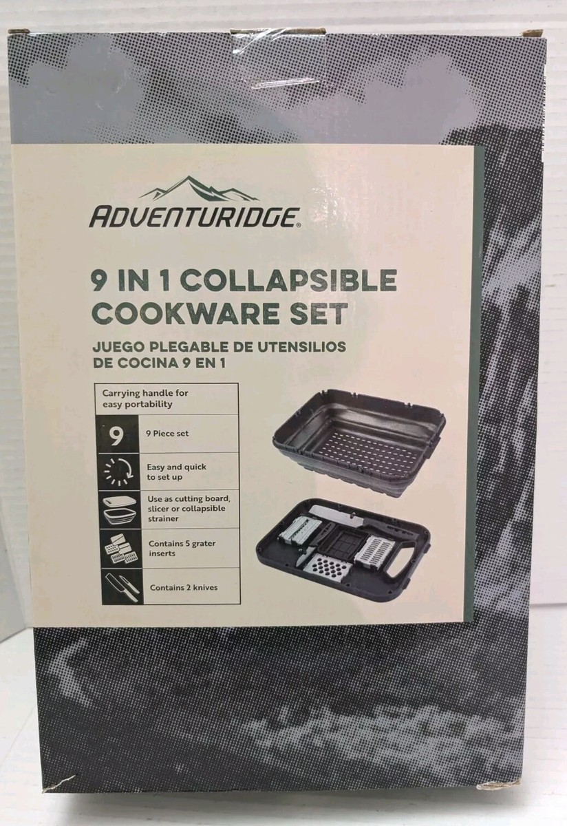 キャンプ  アウトレット Adventuridge 9 In 1 Collapsibile Cookware Set , Great For Camping