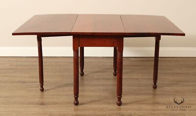 Antique American Sheraton Style Cherry Drop Leaf Dining Table | eBay