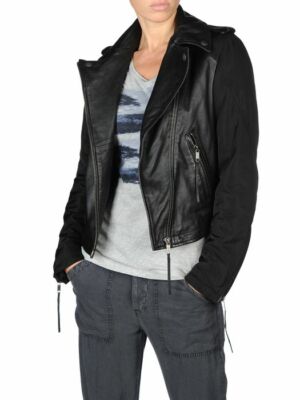 Veste zippée en denim fluide nuancé Femme | Bleu | Diesel