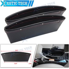 2x Pu Leather Gap Filler Organizer For Car Seat Slit Catch Box Caddy Storage 2x Pu Leather Gap Filler Organizer For Car Seat Slit Catch Box Caddy Storage