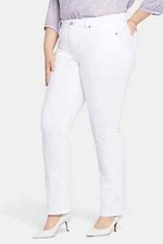 NYDJ Womens White Straight Leg Jeans Size 22W Original Slimming Fit Cotton Blend