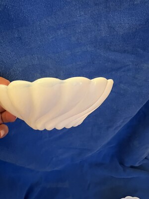 Vintage Hazel Atlas Swirl Milk Glass Bowl