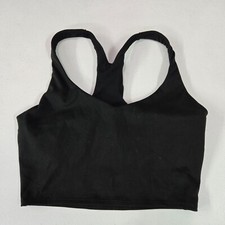 PINK Victoria's Secret Women Sports Bra XS Black Ultimate Lightly Lined Cropped