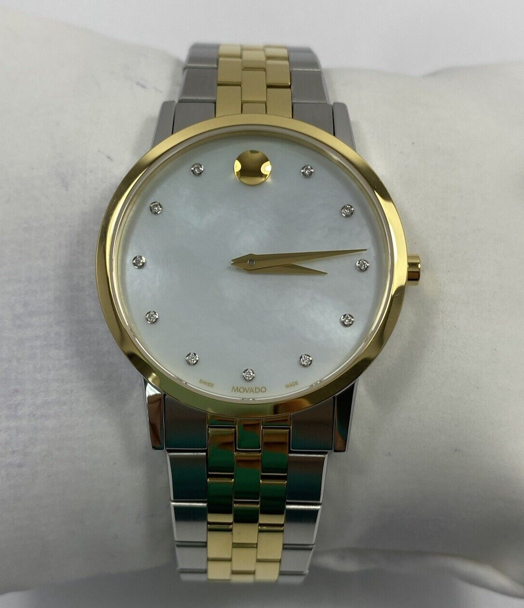 Movado Museum Classic Steel MOP Diamond MOVADO Stainless Steel MOP Dial Diamond Bezel Women main image 2