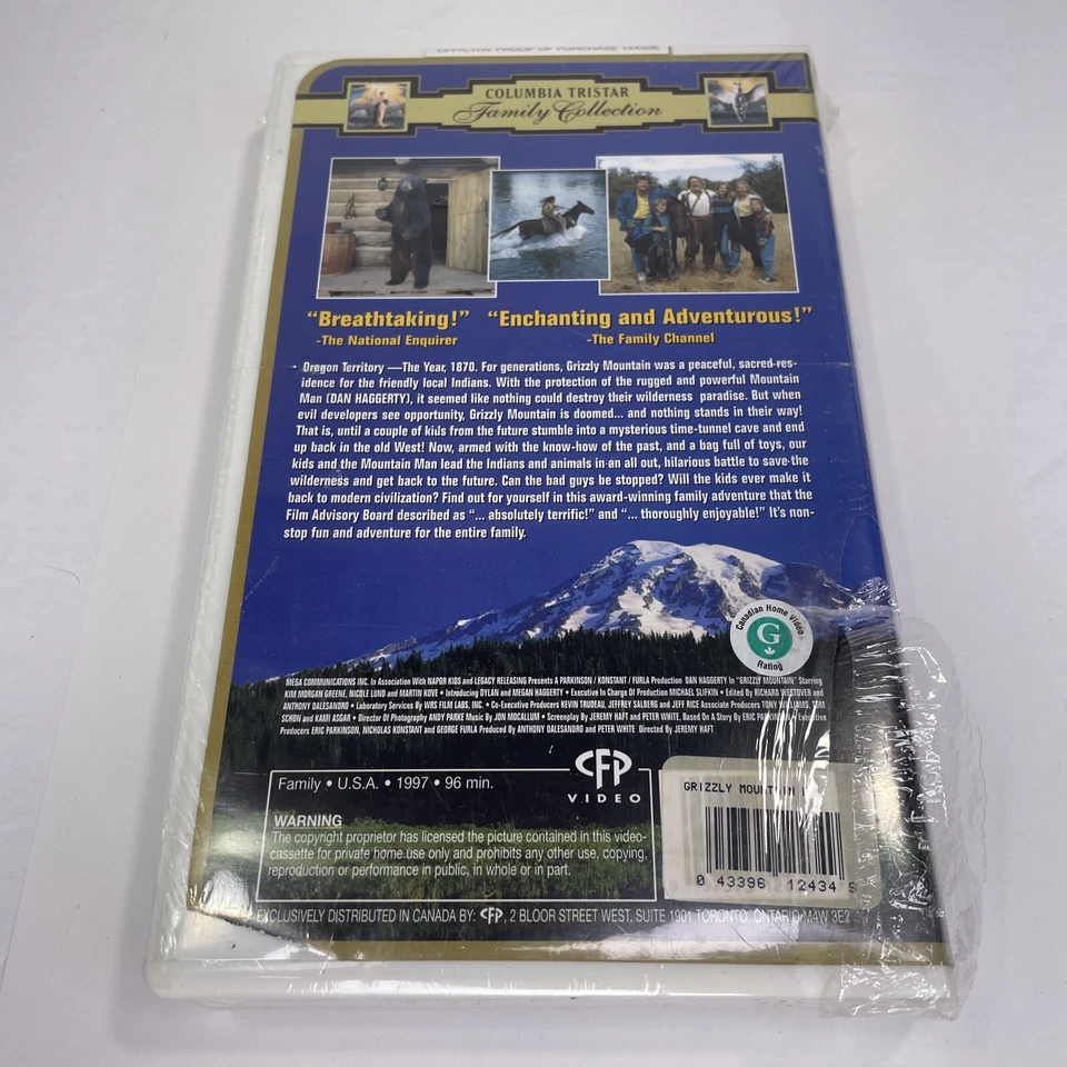 Grizzly Mountain (VHS, 1997) Dan Haggerty Brand New Sealed Foto 3 de 4