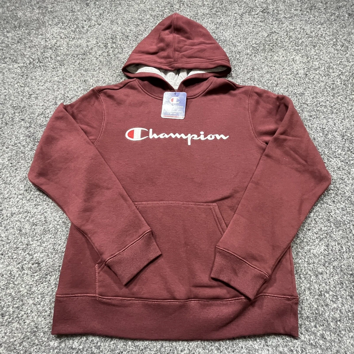 Champion Youth Sweatshirt Size Large Maroon NEW Hoodie Embroidered Boys Girls