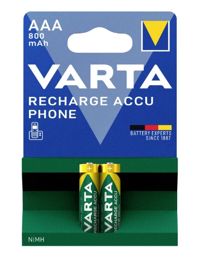 2 batterie ministilo AAA ricaricabili varta 800 mAh ideali x telefono cordless
