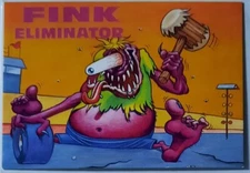 1996 Rat Fink card "Fink Eliminator" by Ed "Big Daddy" Roth
