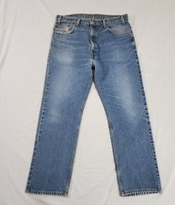 Levi's 505 Vintage Jeans Mens 38x30 Blue Denim Red Tab Straight USA Made 80s