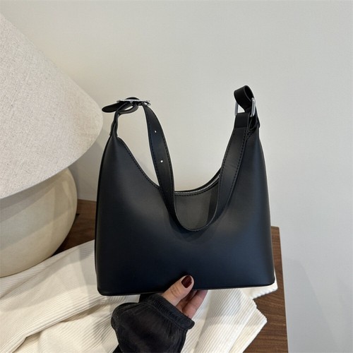 Solid Color Underarm Bag Temperament Shoulder Bag Casual Handbag Women Girls - Picture 13 of 19