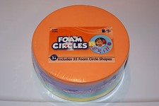 NEW 35 Circle Circular Color Craft Foam Sheets Kids Art School Teacher HELP BCR 