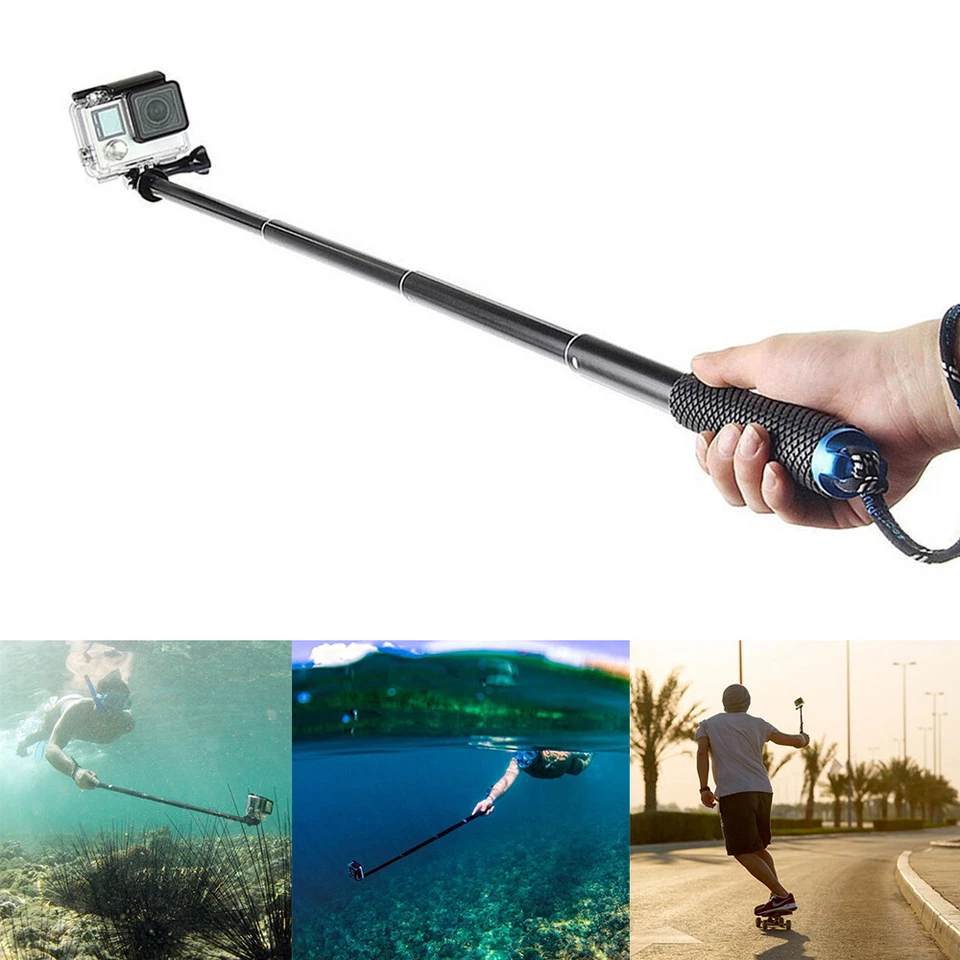 36" Selfie Stick Hand Grip Extension Pole for GoPro Hero 10 9 8 7 6 5 4 3+ 3 2 1 - Image 2 of 4
