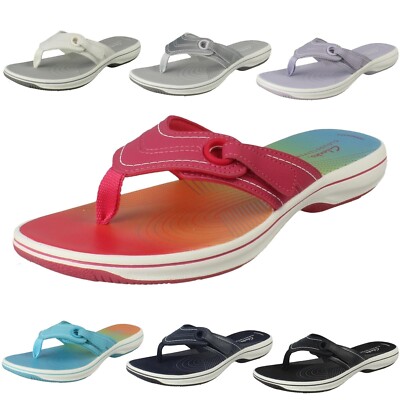 Damen-Pantoletten Clarks ''Brinkley Reyna'' Freizeit Zehensteg