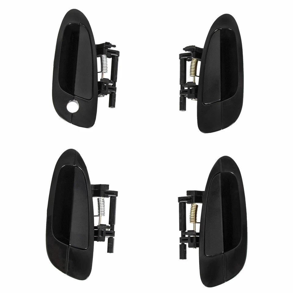 4PCS For 2002-06 Nissan Altima Door Handle Smooth Black Exterior Outside Kit Set - Image 3 of 4