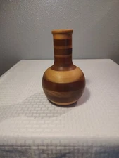 C. HIX Made In Cory, PA - Wooden Flower Vase 6” Tall