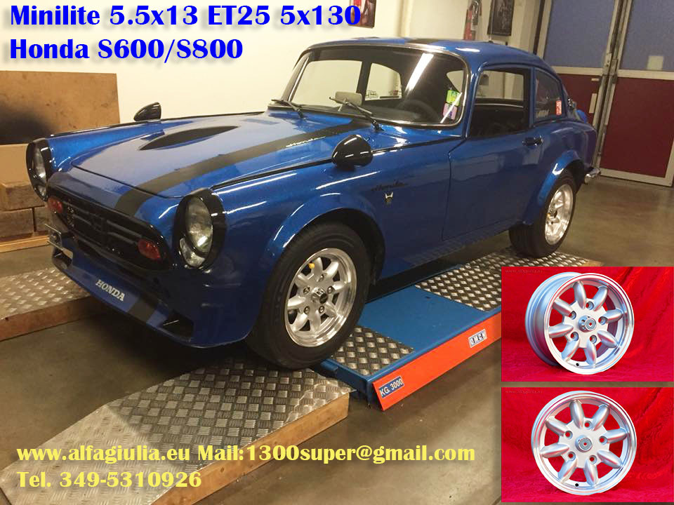 Cerchi Honda S600 S800 Minilite ET25 5x130 Wheels Felgen